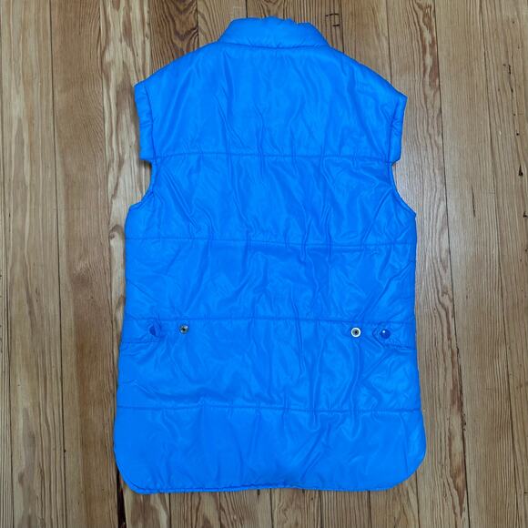 Vintage 80s Blue Puffer Vest - Women's Small to Medium - Picture 2 of 6